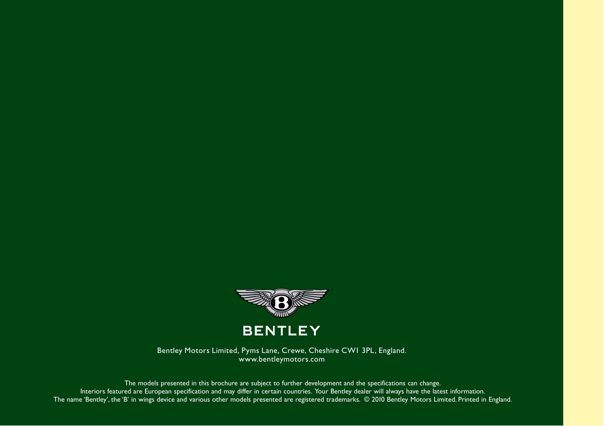 2011 Bentley Continental GTC Brochure Page 13